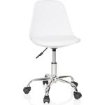 hjh OFFICE 742014 Kinder- und Jugenddrehstuhl Fancy II Kunstleder Weiß moderner Drehstuhl höhenverstellbar