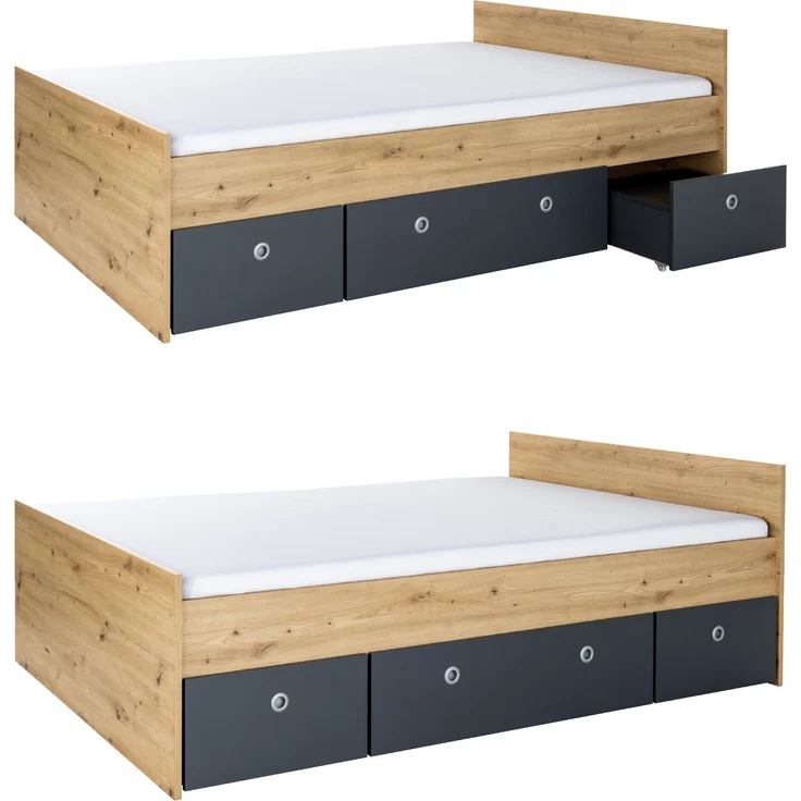 arthur berndt Jugendzimmer-Set Alessio, (Set, 4-tlg, Kleiderschrank mit Schubfächern, Regalelement, geräumiger Auszug), mit Melamin-Oberfläche – Bild 6