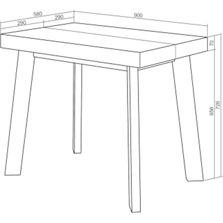 Skraut Home | Ausziehbarertisch | Multifunktionaler ausziehbarer | 180 | Für 8 Gäste | Hölzerne Beine | Moderner Stil | Weiß – Bild 5