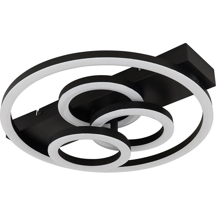 LED Deckenleuchte, Metall, Schwarz, Dimmbar, Memory, Fernbedienung – Bild 5