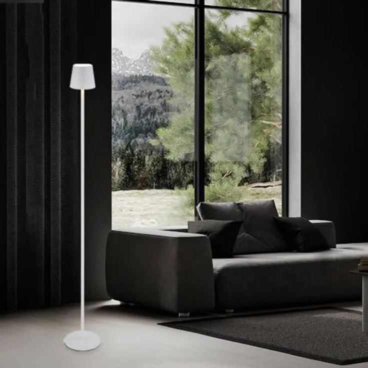 LED Stehleuchte, weiß, Touchdimmer, H 120 cm – Bild 3