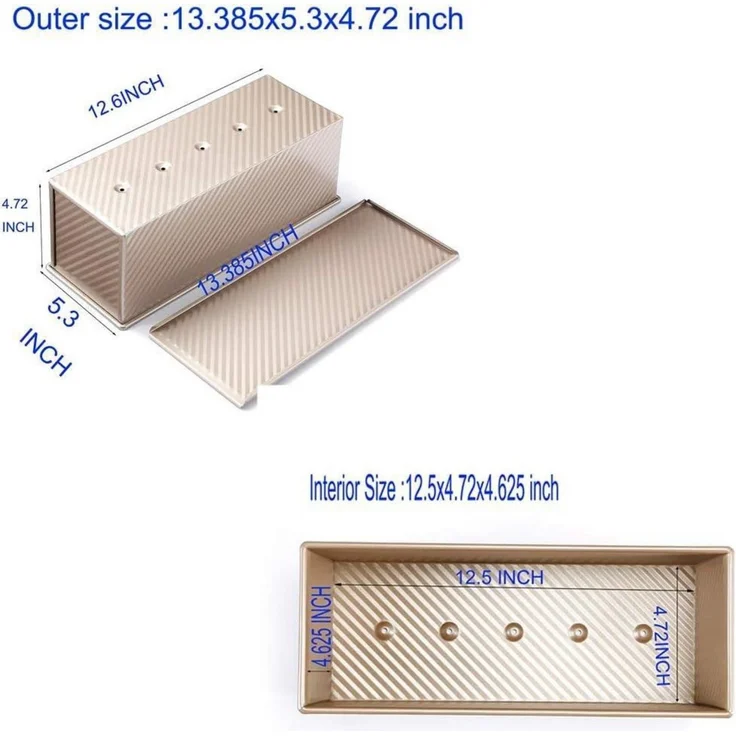 Monfish Brotbackform Pullman Laib Pfanne 1000g Teig Antihaft 34x13,5x12 cm – Bild 7