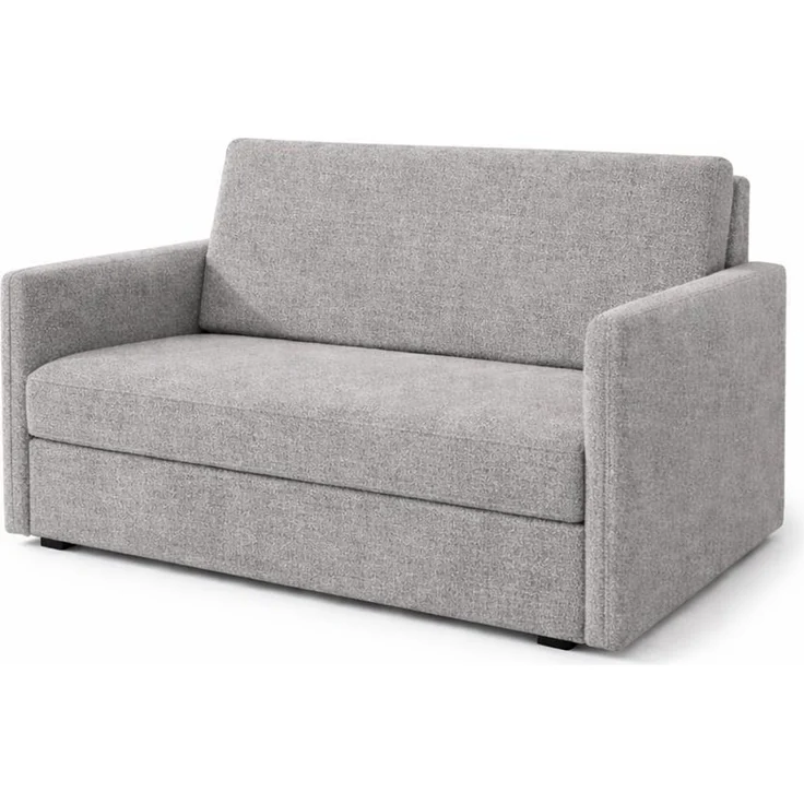 KRISAN MÖBEL Sofa ARIA 2-Sitzer Schlafsofa 122 × 95 × 84 cm in Grau Stoff GERA mit Schlaffunktion und Bettkasten – Bild 1