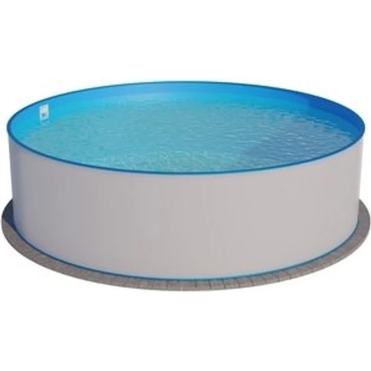 Planet Pool Rundpool Stahlwandpool rund Exklusiv 500x150 cm, Stahl 0,8 (Einzelbecken), verzinkte Stahlwand – Bild 6