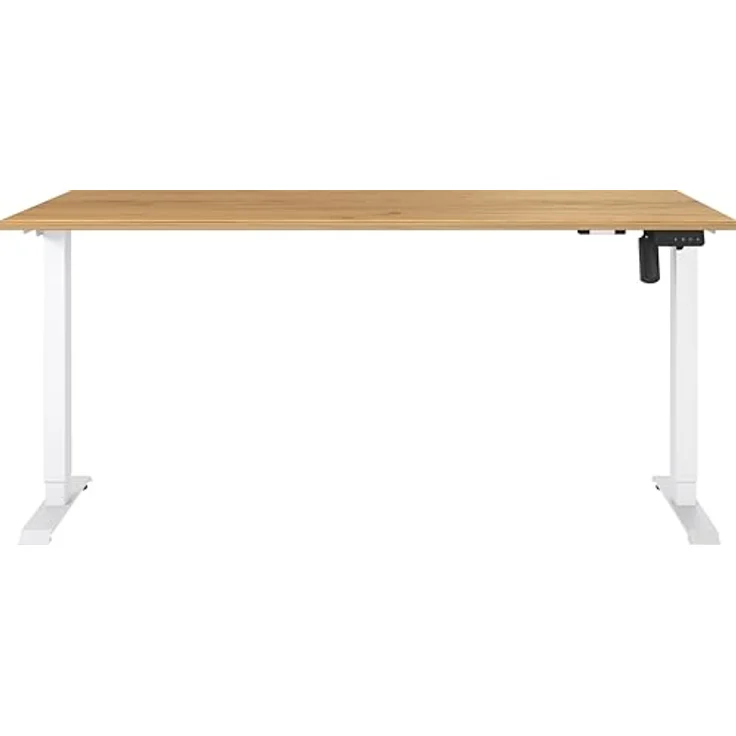 Germania Schreibtisch 8024-242, in Navarra-Eiche-Nb./Weiß, elektr. höhenverstellbar, 160 x 119 x 80 cm (BxHxT) – Bild 4