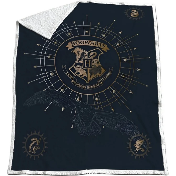 Wohndecke Harry Potter Hogwarts Coral Decke warme Kuscheldecke 130x170 cm, Harry Potter – Bild 1