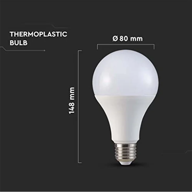 V-TAC LED Glühbirne A80 20W (entspricht 150W) - 2452 Lumen - LED Lampe - 6500K Kaltweiß - LED Glühlampe – Bild 7