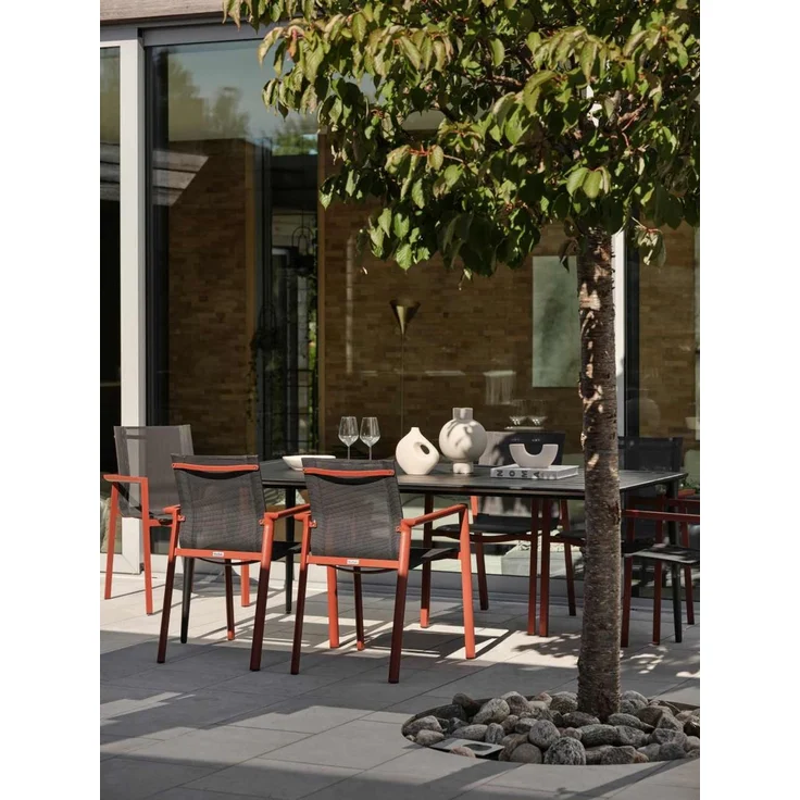 Gartenesstisch Nimes aus Aluminium, modern, schwarz, rechteckig, für 6–8 Personen – Bild 6