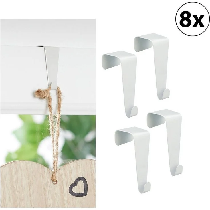 CEPEWA Türhaken 8er Set Tür - und Fensterhaken zum Hängen ca. 4cm – Bild 1