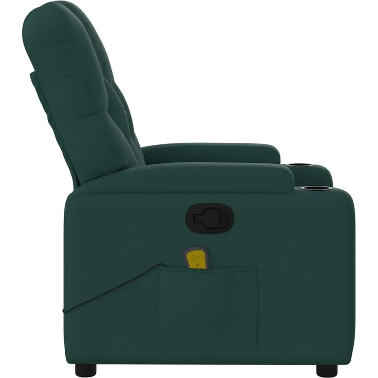 vidaXL Massage-Relaxsessel, dunkelgrüner Stoff 3206067 – Bild 7