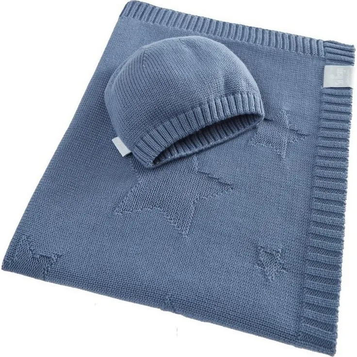 Babydecke 90x70cm - Strickdecke aus 100% BIO Baumwolle, SEI Design, inkl. Geschenkverpackung
