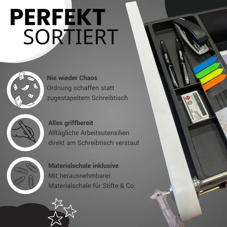 Bisley EasyRoll Rollcontainer mit Hängeregister, Container mit 2 Schubladen abschließbar aus Metall in weiß, Büro Rollwagen für Hängemappen als Schreibtisch Unterschrank & Bürocontainer, ROLL2-696 – Bild 4