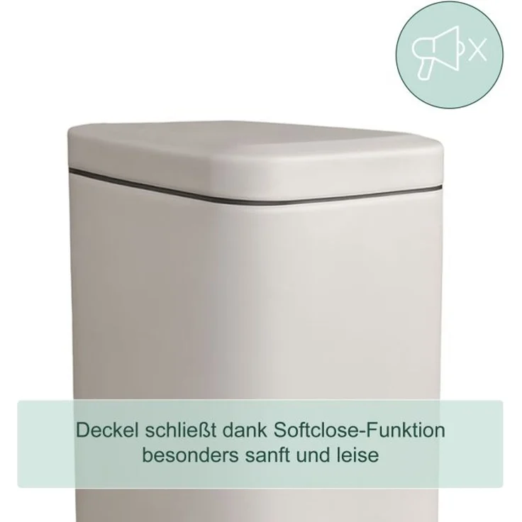 Relaxdays Bad Mülleimer 5 l Softclose – Bild 2