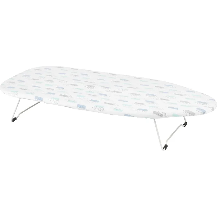 Kleeneze KL062291ELISEEU Table Top Ironing Board With Cotton Cover, 73x31 cm, Elise