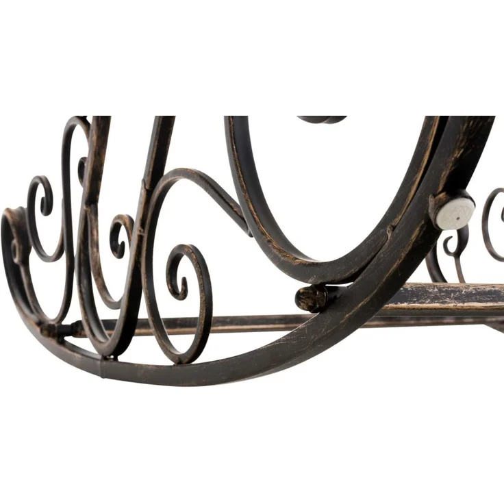 CLP 2er Set Schaukelstühle Smilla Schwingstühle mit hoher Rückenlehne - Farbe:bronze – Bild 9