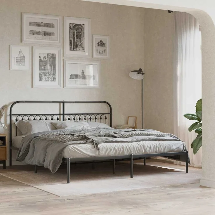 vidaXL Ersatz-Kopfteil Metall Schwarz 180 cm (Art-Nr 376636) – Bild 3