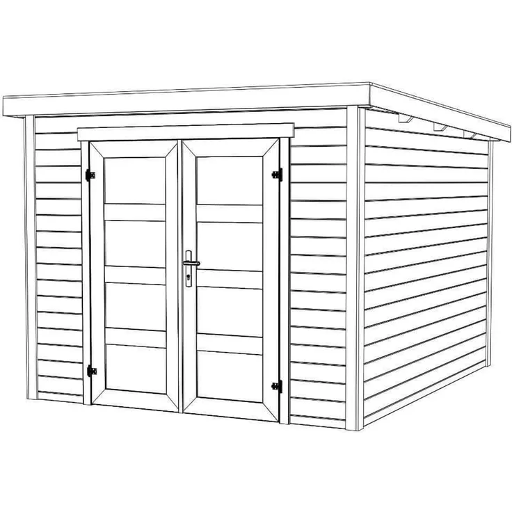 Lasita Maja Gartenhaus Zambezi 5 Gartenhaus aus Holz in Rot Holzhaus mit 28 mm Wandstärke Blockbohlenhaus