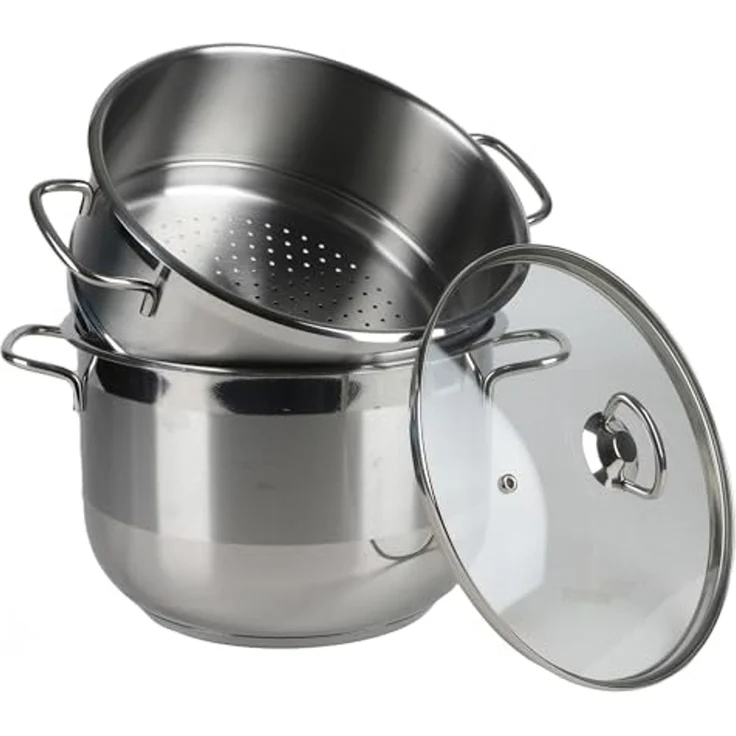 Urban Living 8 Liter Couscous-Topf Ø 24 cm Edelstahl Kochtopf 31321 – Bild 3