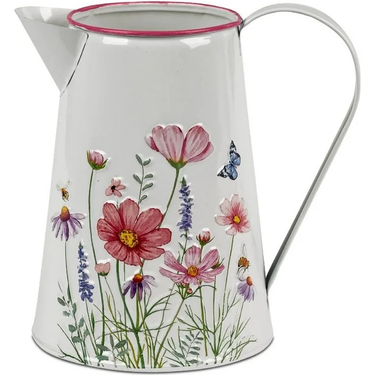 formano Wasserkrug Blumenwiese, Farbe: Weiß, Motiv: Blumen