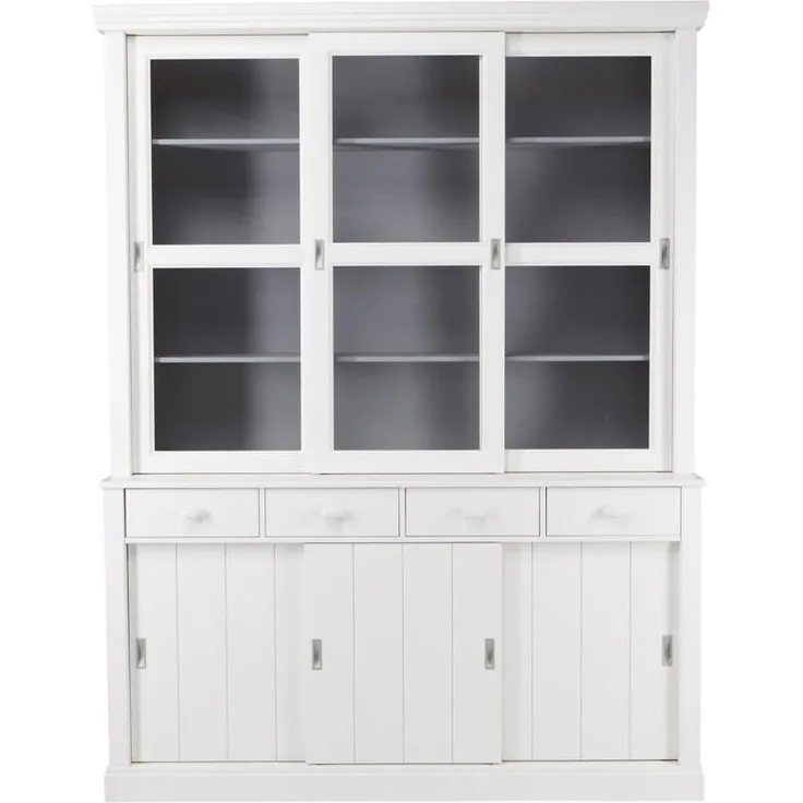 Buffetschrank Lagos aus Kiefernholz, Weiß