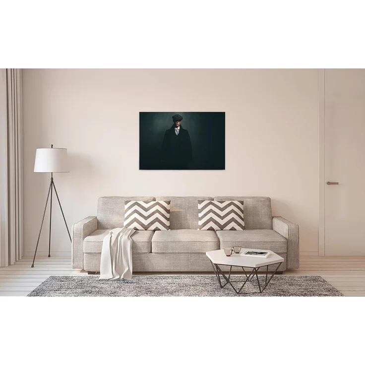 Leinwandbild Mann Grün Schwarz 90x60 DD120415 Keilrahmen Wandbild Leinwand – Bild 4