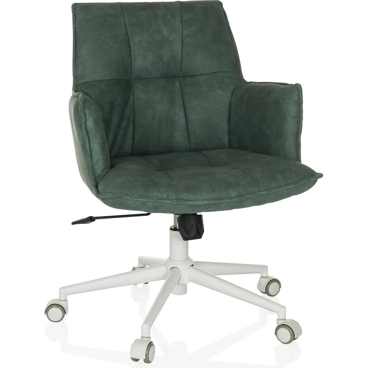 hjh LIVING Homeoffice Stuhl gepolstert SOLAO Life W Schreibtischstuhl Drehstuhl höhenverstellbar, Stoffbezug Mint-Grün