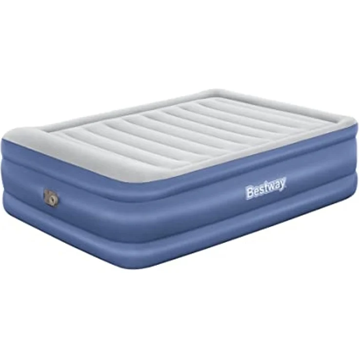 TriTech™ Doppelluftbett mit integrierter Elektropumpe, Blau/Grau, 203 x 152 x 61 cm – Bild 1