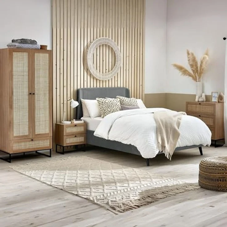 Julian Bowen Padstow Nachttisch mit 2 Schubladen, Eiche, Holzwerkstoff, Einheitsgröße – Bild 6