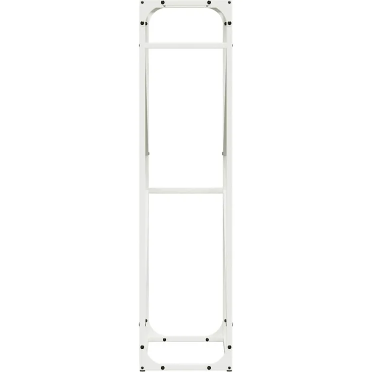 vidaXL Brennholzregal Weiß 40x25x100 cm Kaltgewalzter Stahl 864332 – Bild 5