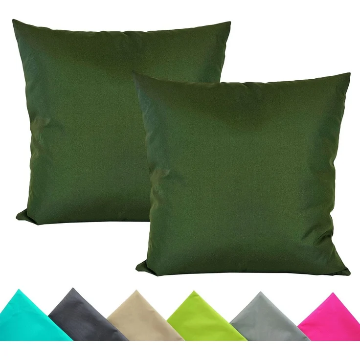 JACK Kissenbezüge 2er Set 40x40cm Outdoor Wasserfest, (2 Stück), 2x Kissenhülle, strapazierfähig, wasserabweisend, Innen & Außen – Bild 1