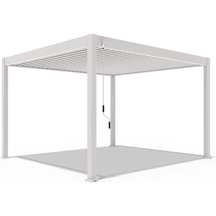Weide Deluxe Pergola Voll-Aluminium 3,6x4m mit Lamellendach freistehend Ivory Sand – Bild 1