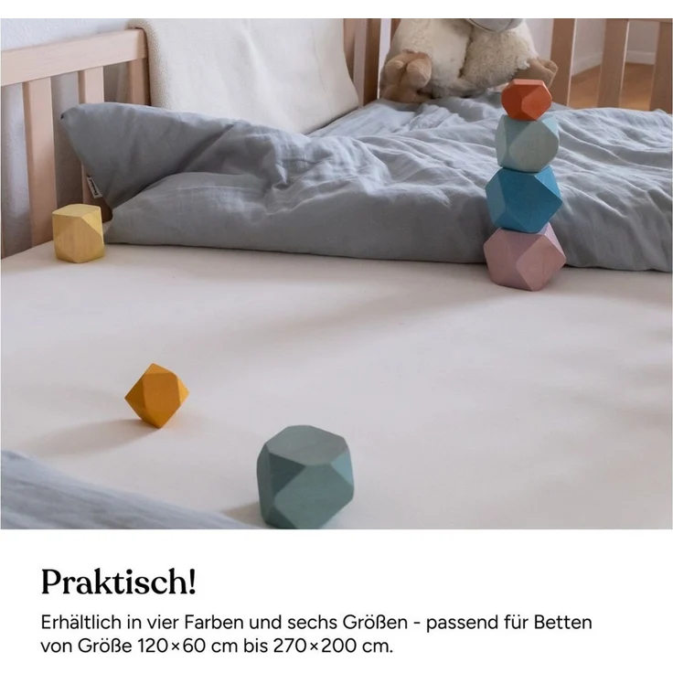 Ehrenkind Spannbettlaken für Babybett & Kinderbett, 100% Bio-Baumwolle, atmungsaktiv – Bild 3