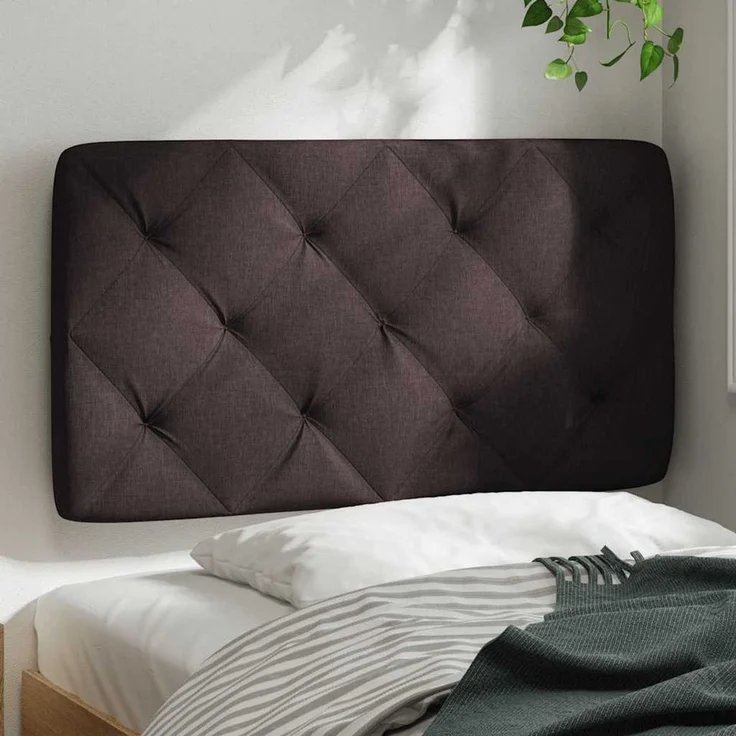 vidaXL Bett Kopfteil-Kissen Dunkelbraun 80 cm Stoff (1-tlg) – Bild 2