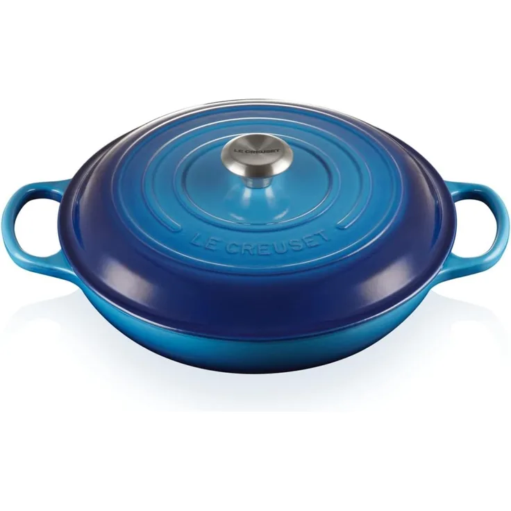 Le Creuset Gusseisen Signature Azurblau Gourmet Profitopf 30 cm