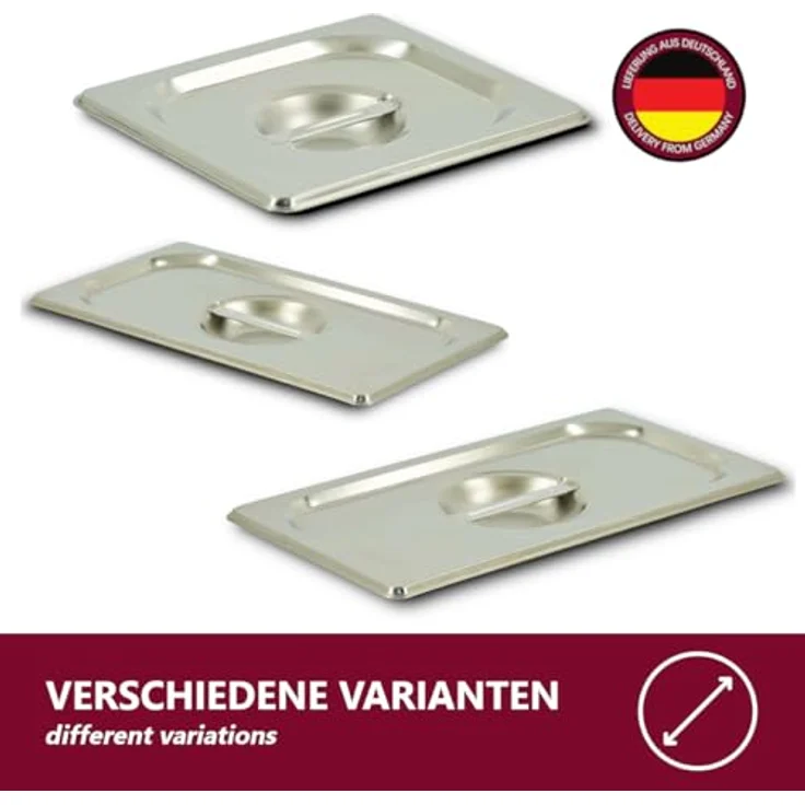 HOOZ Thermobehälter GN Thermobehälter & Deckel Wärmebehälter aus Edelstahl, Edelstahl, (Packung, 1-tlg, ineinander stapelbar, platzsparend), stapelbar – Bild 4