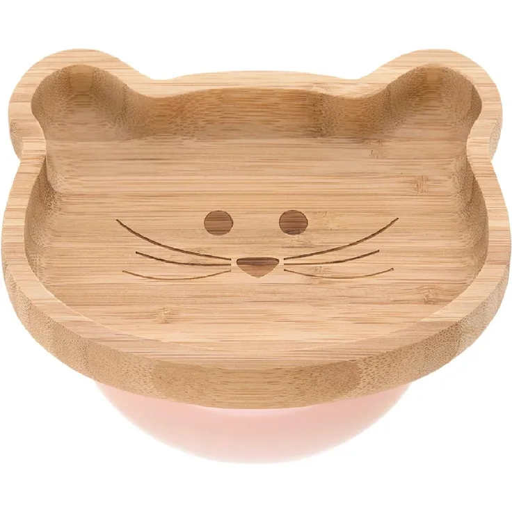 Laessig Little Chums Bamboo Teller Maus Holz natur