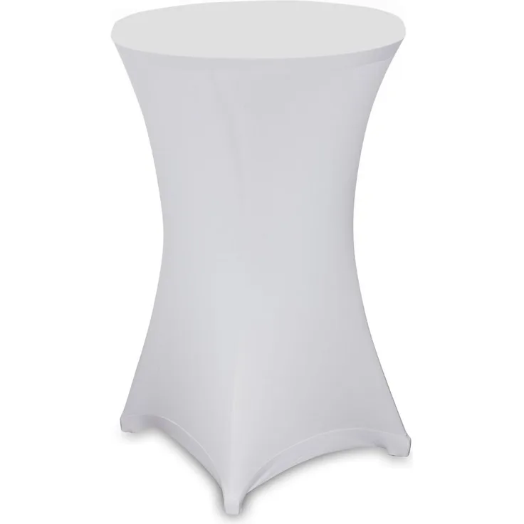 Stehtischhusse Weiß Ø80cm – Stretch Husse für Hochzeit, Party & Event