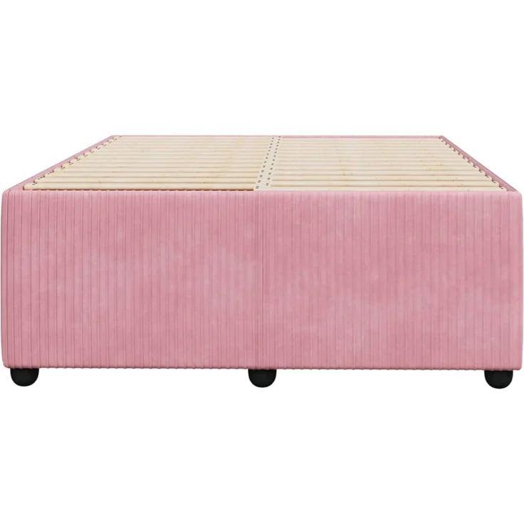 vidaXL Bettgestell Rosa 120x200 cm Samt 3285005 – Bild 4