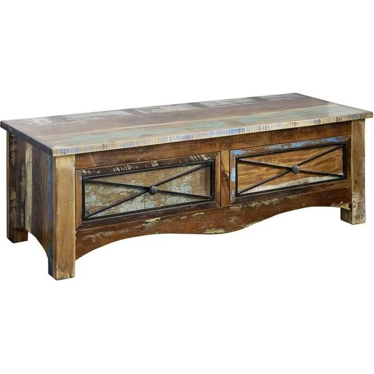 Garderobenbank Altholz 120x45x40 mehrfarbig lackiert NATURE OF SPIRIT #110 – Bild 5