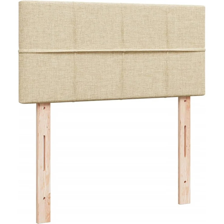 vidaXL Boxspringbett mit Matratze Creme 90x190 cm Stoff 3287316 – Bild 7