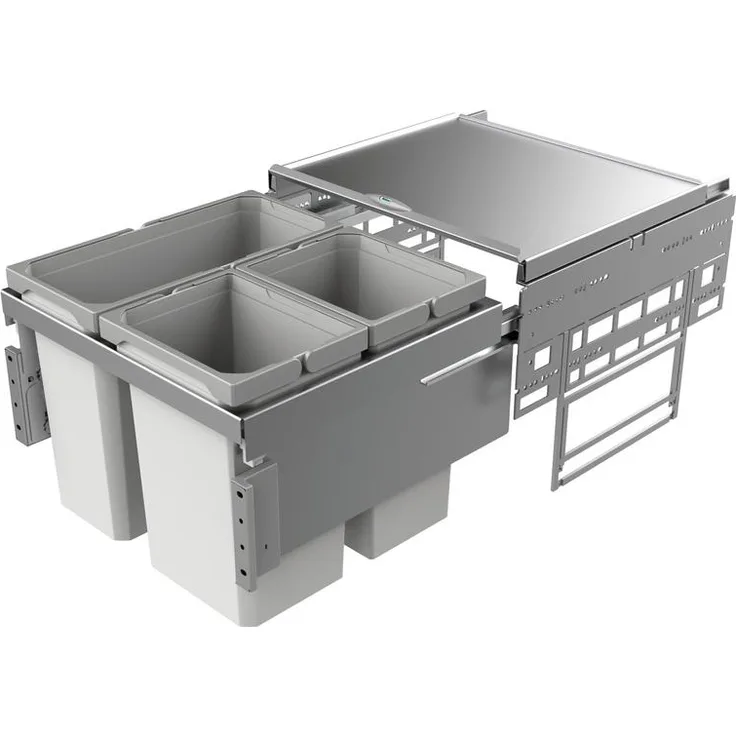 NABER Abfallsorter 36 (2x10 + 16) Liter COX® BASE 360 S/500-3 für 50 cm Schrankbreite, ohne Biodeckel