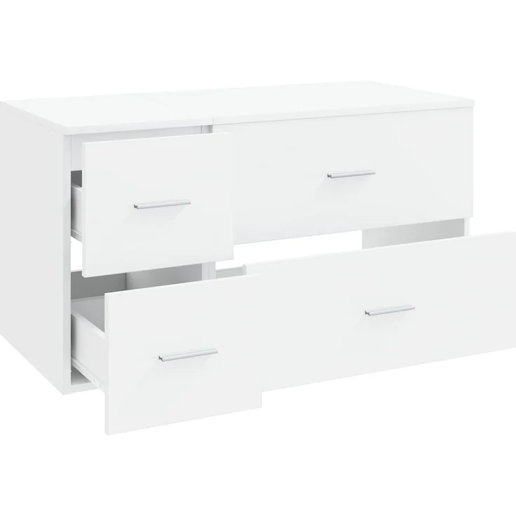 vidaXL Badezimmerschrank-Set 2 stk. Weiß 92,5 x 44,5 x 50 cm 3404016 – Bild 3