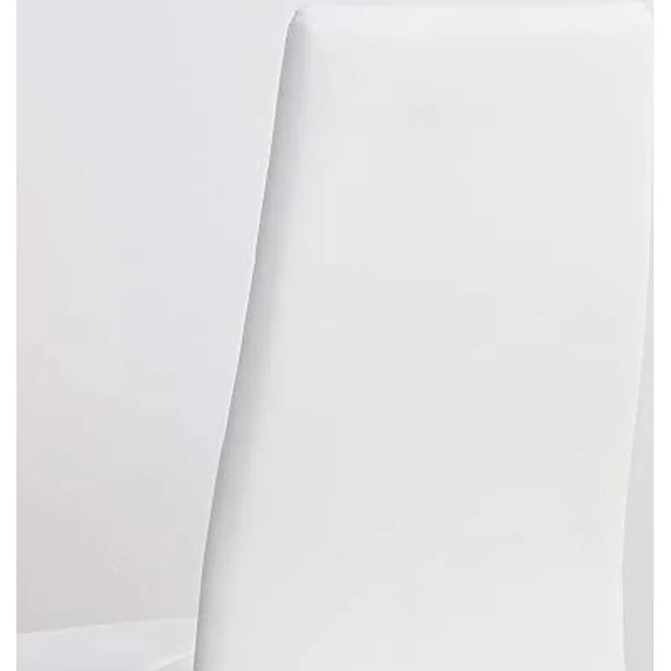 HOMCOM Esszimmerstuhl Polsterstuhl mit Stahlbeine (Esstuhl, 4 St), Kunstleder, Weiß, 41 x 50 x 97 cm – Bild 10