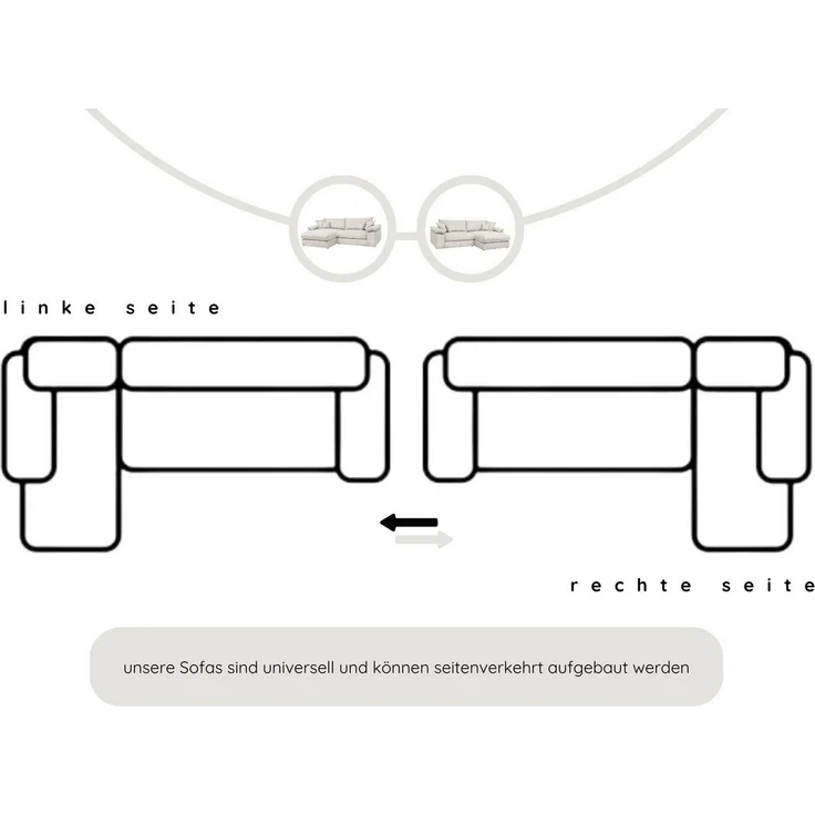 Home affaire Ecksofa Soft&Cosy XXL L-Form, B: 303 cm - OTTO. Verlässliche Qualität, Mega-Sofa, Cord oder Chenille-Struktur, mit Federkern & 4 Zierkissen – Bild 3