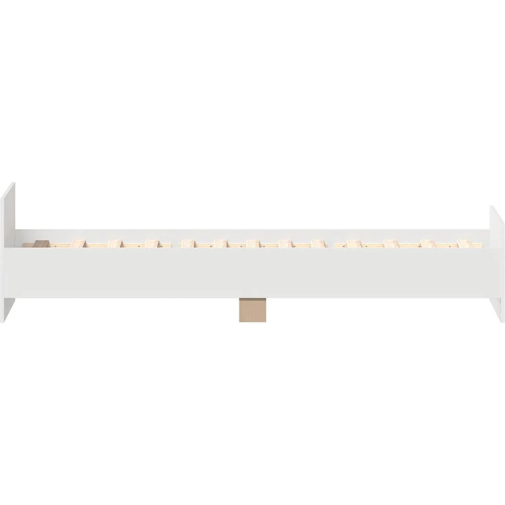 vidaXL Bettgestell mit Kopfteil Weiß 80 x 200 cm Holzwerkstoff 8009027 – Bild 5