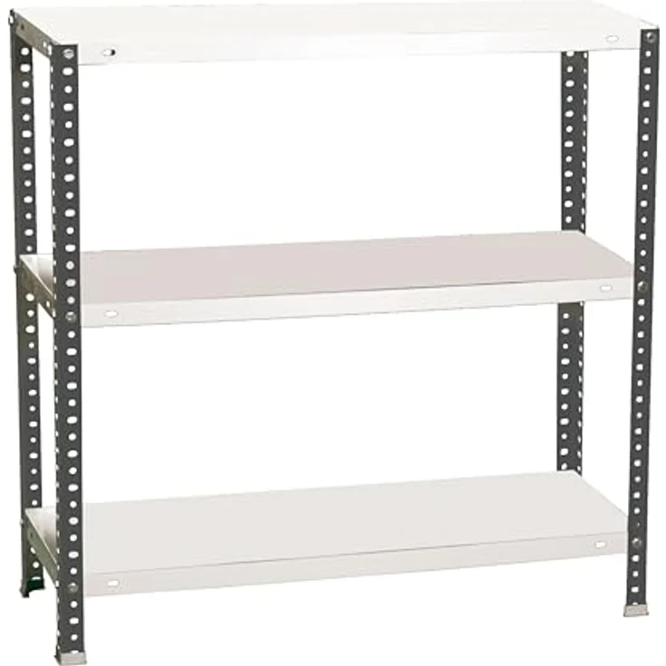 Simonrack Schwerlastregal, Lagerregal, 100 x 100 x 30 Metallregal, Kellerregal, Biegestelle 100 kg, 3 Fachböden, Anthrazit/Weiss - Comfort – Bild 1