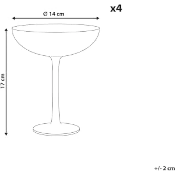 Martini Gläser im 4er Set DIOPSIDE 250 ml Rosa – Bild 3