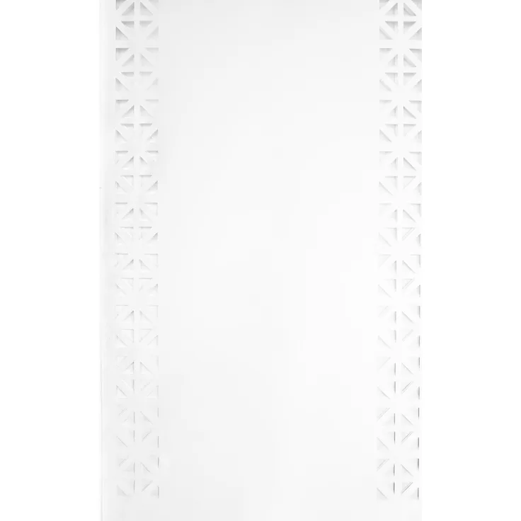 Tischläufer für Zuhause und Garten mit Laserschnittmuster, 140x40 cm aus Polyester Weiß
