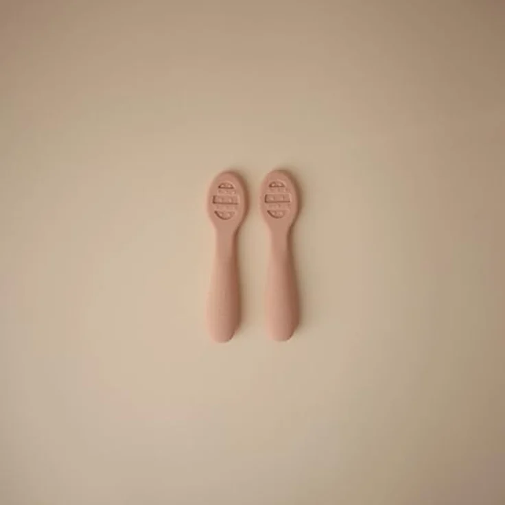 Mushie Baby Löffel 2er-Pack - Blush/Shifting Sand – Bild 5
