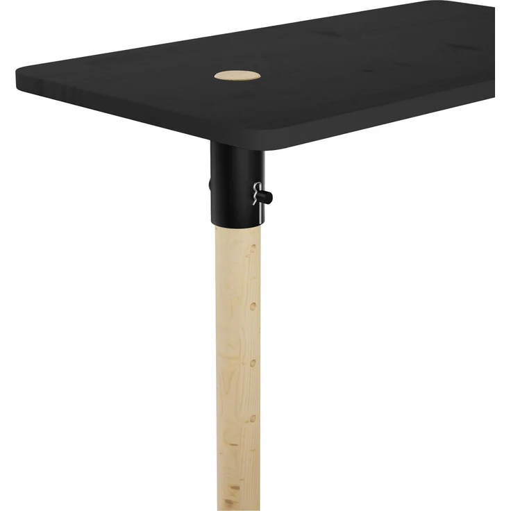 ADJUST TABLE höhenverstellbarer Beistelltisch Kiefer Schwarz lackiert – Bild 3